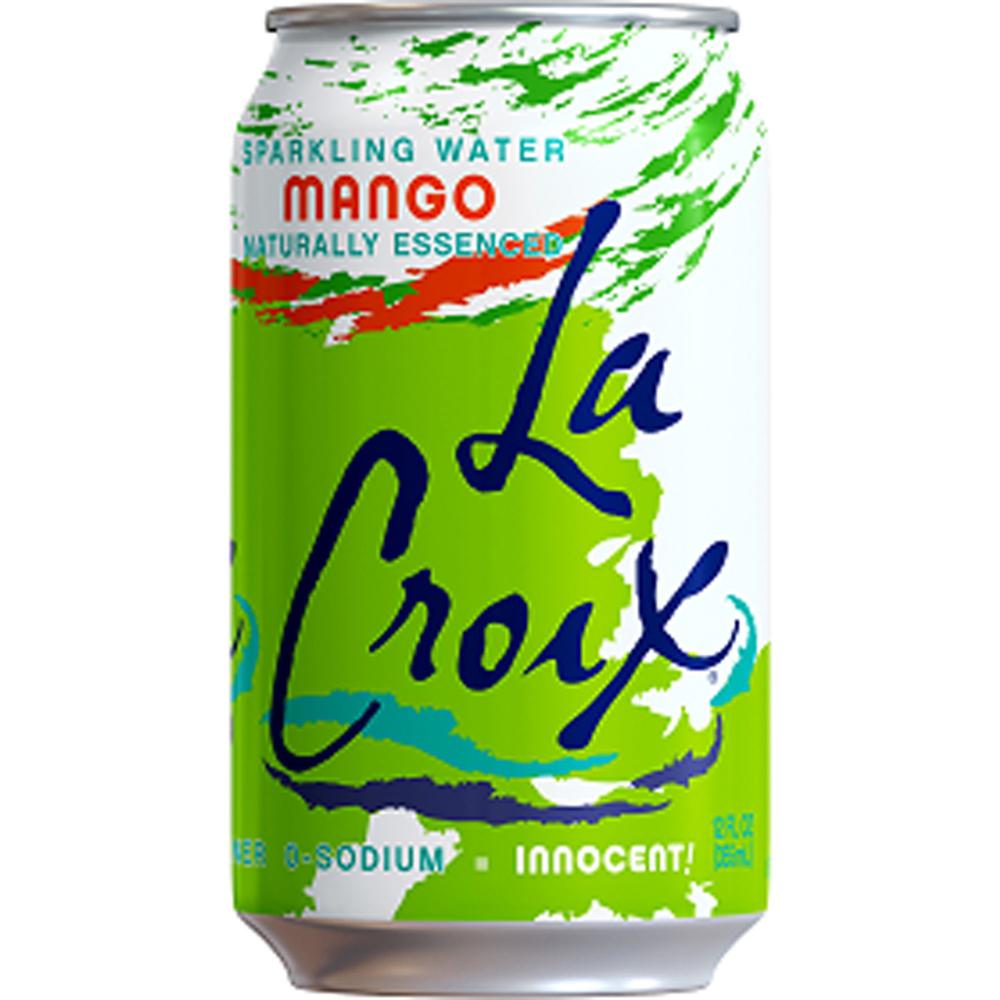 LaCroix Mango Flavored Sparkling Water - Ready-to-Drink - 12 fl oz (355 mL) - 2 / Carton / Can. Picture 1