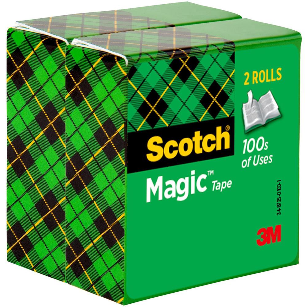 Scotch Magic Tape - 72 yd Length x 0.75" Width - 3" Core - 6 / Bundle - Clear. Picture 1