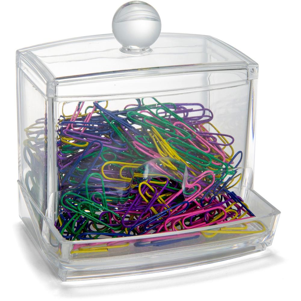 Officemate Paper Clip Dispenser - 1 Each - Clear - PVC-free. Picture 1