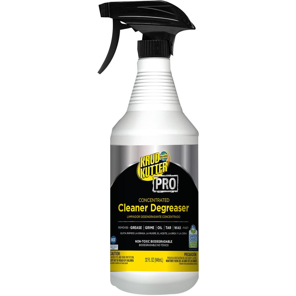 Krud Kutter Pro Cleaner Degreaser - Concentrate - 32 oz (2 lb) - 1 Each - Heavy Duty, Chemical-free, Residue-free - Clear. Picture 1