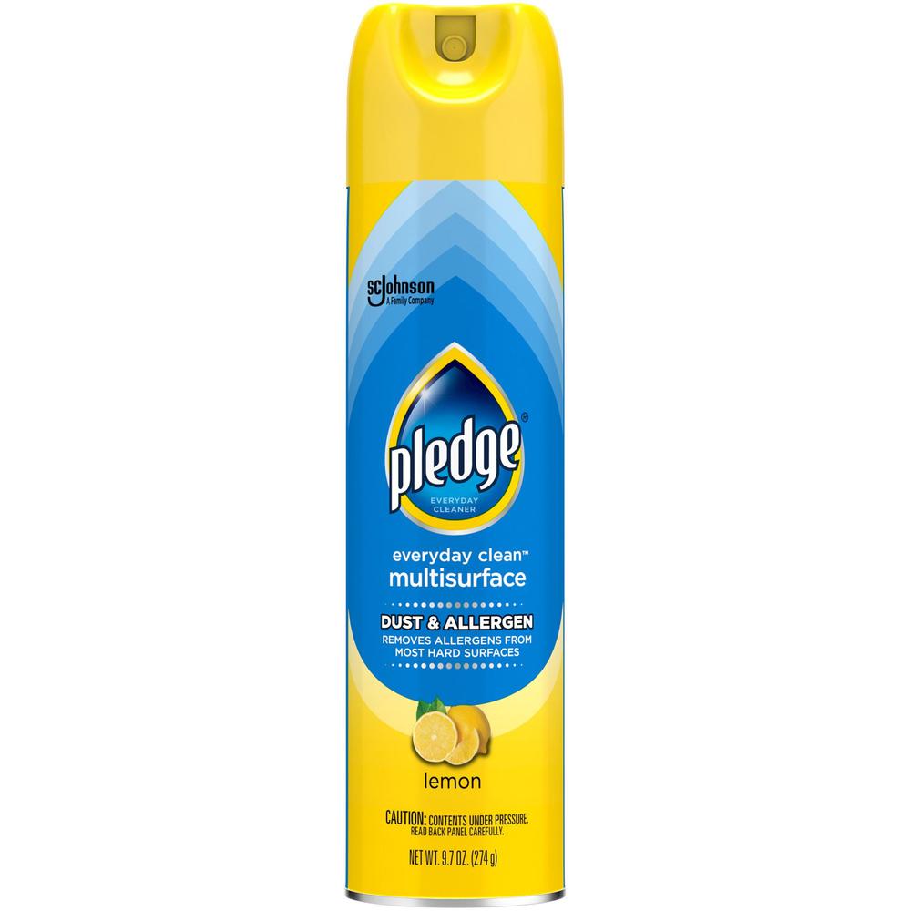 Pledge Everyday Clean Dust & Allergen Multisurface Cleaner - Lemon Scent - 6 / Carton - Blue. Picture 1