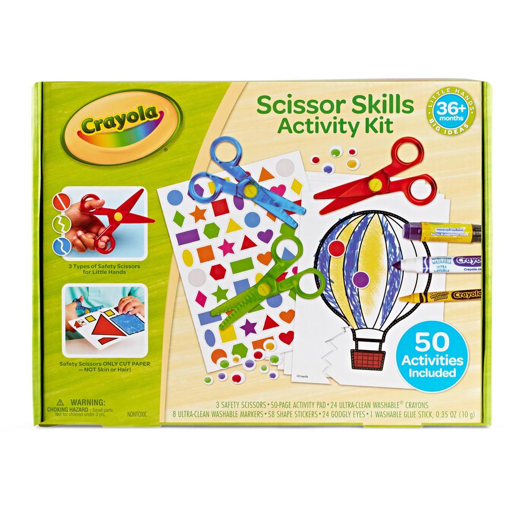 Crayola Young Kids Scissor Skills Activity Kit - Recommended For 3 Year - 1 Kit - Multi. Picture 1