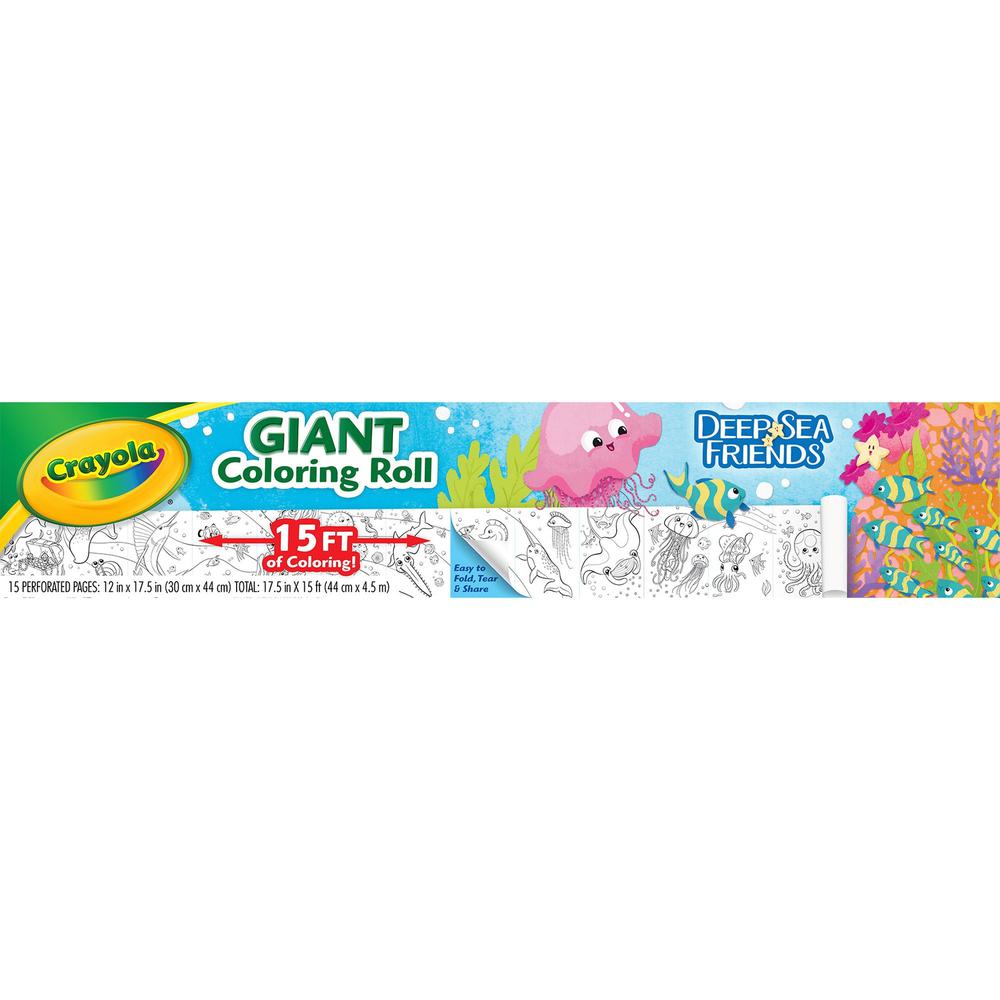 Crayola Deep Sea Friends Giant Coloring Roll - 1 Each. Picture 1