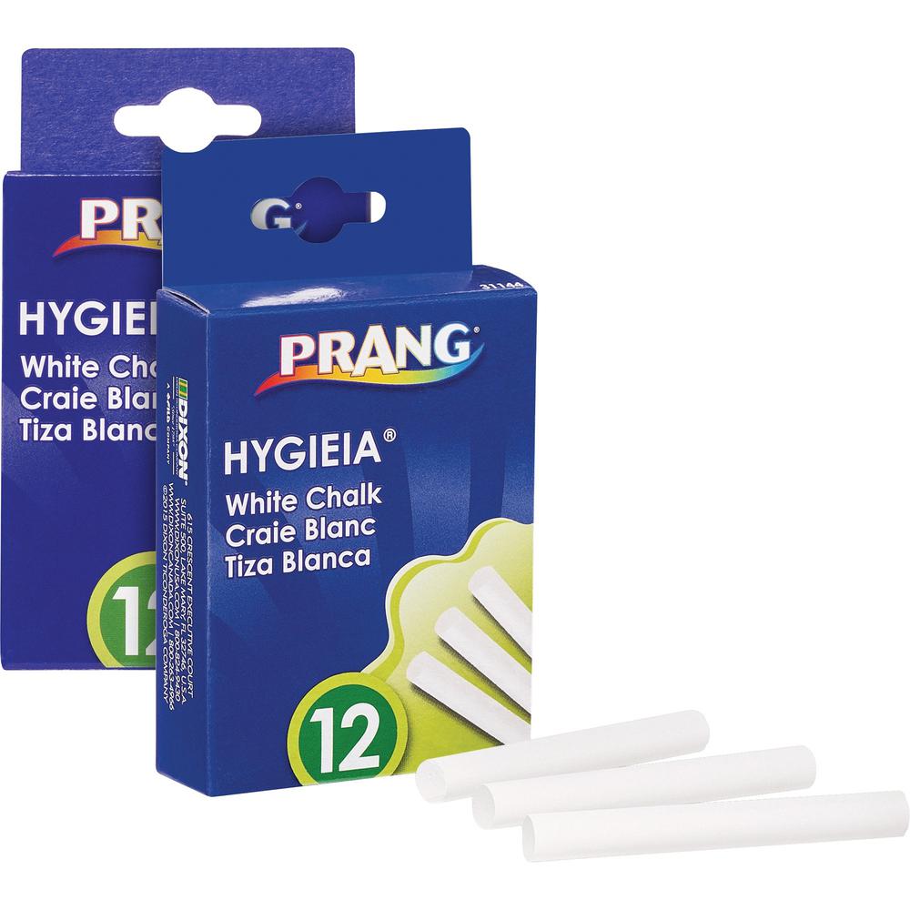 Prang Nontoxic Chalk Sticks - 3.3" Length - White - 2 / Bundle. Picture 1