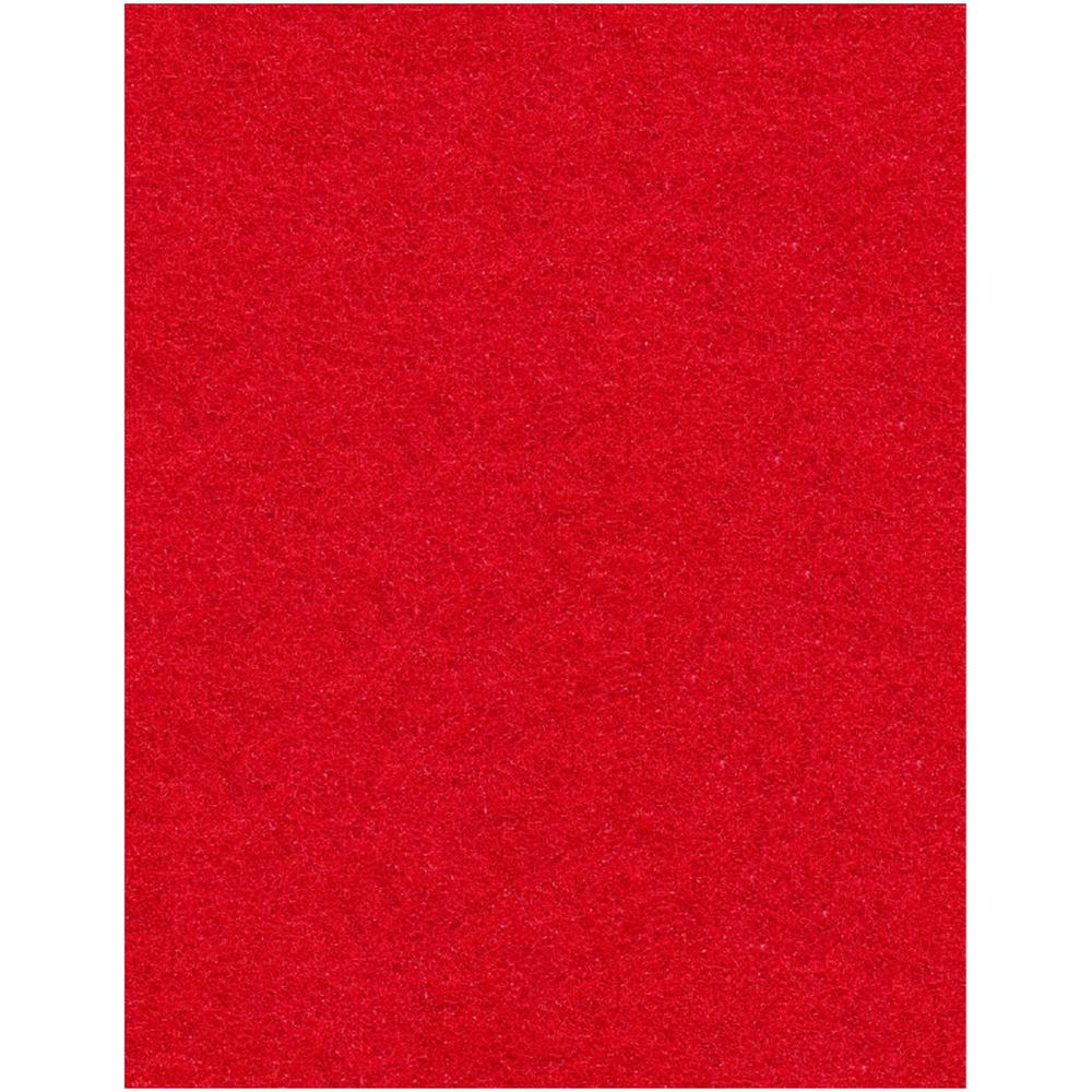 Genuine Joe Buffing Floor Pad - 5/Carton - 14" Width - Buffing, Floor - Red. Picture 1