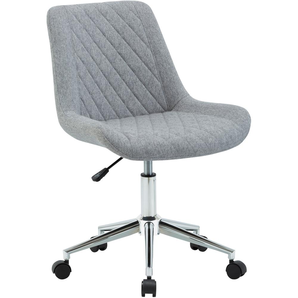 LYS Low Back Office Chair - Gray Plywood, Fabric Seat - Gray Plywood, Fabric Back - Low Back - 1 Each. Picture 1