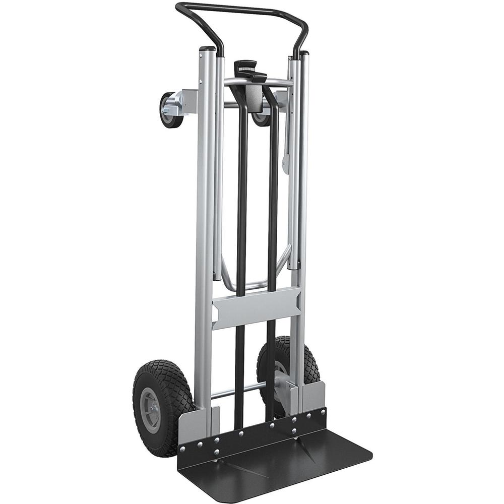 Cosco 2-in-1 Hybrid Hand Truck - 1000 lb Capacity - 4 Casters - 19.5" Length x 19.5" Width x 48" Height - Black - 1 Each. Picture 1