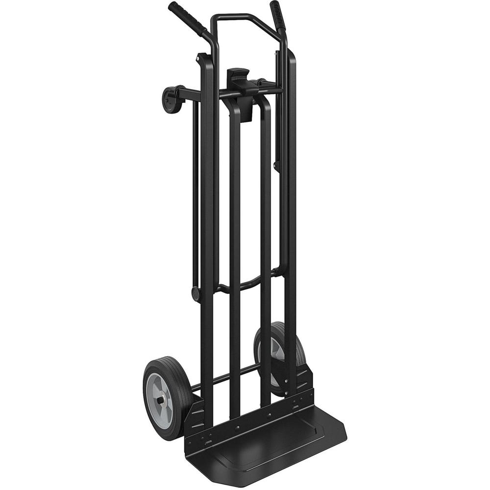 Cosco 2-in-1 Hybrid Hand Truck - 800 lb Capacity - 4 Casters - Steel - x 18" Width x 16" Depth x 46" Height - Steel Frame - Black - 1 Each. Picture 1