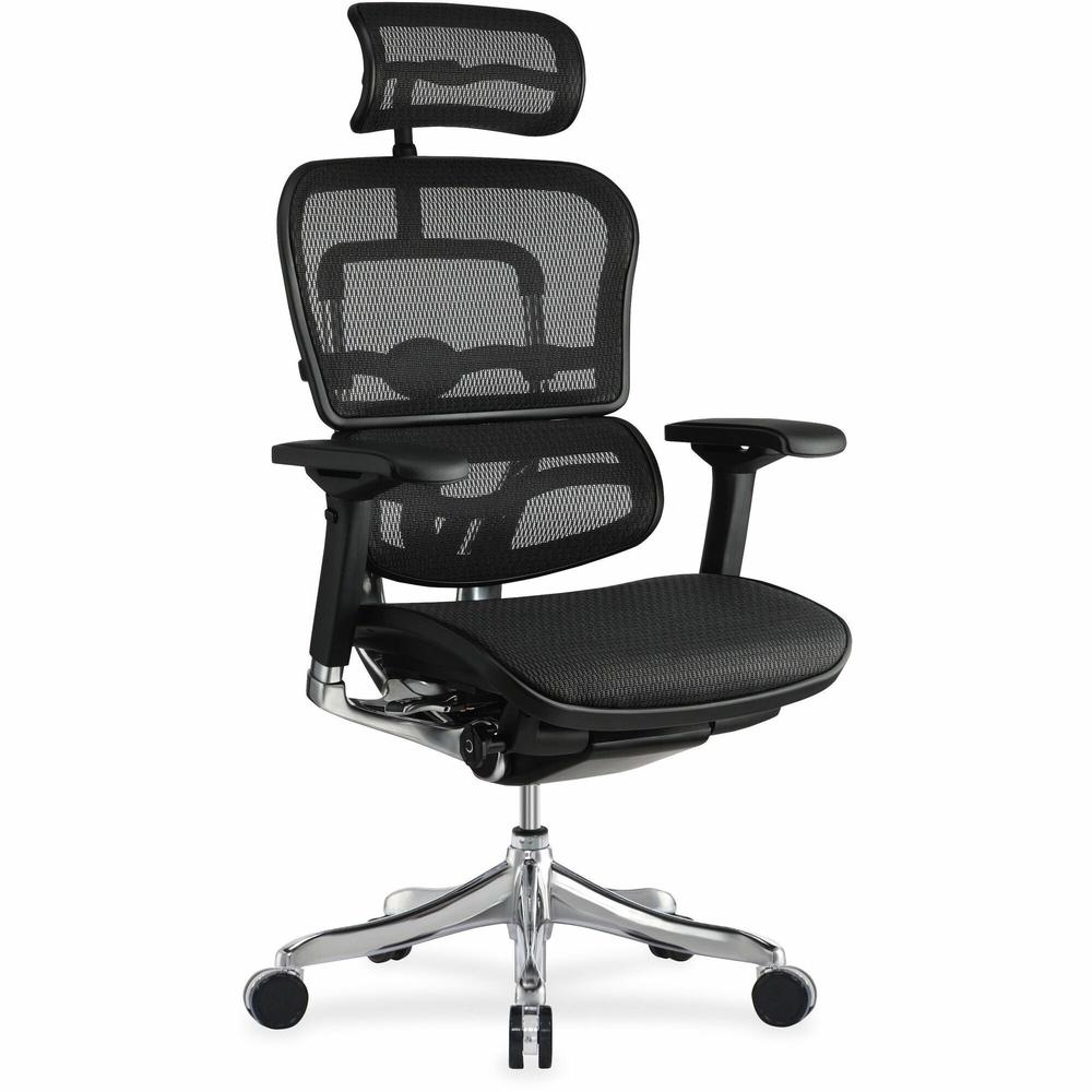 Eurotech Ergo Elite Chair - High Back - Black - 1 Each. Picture 1