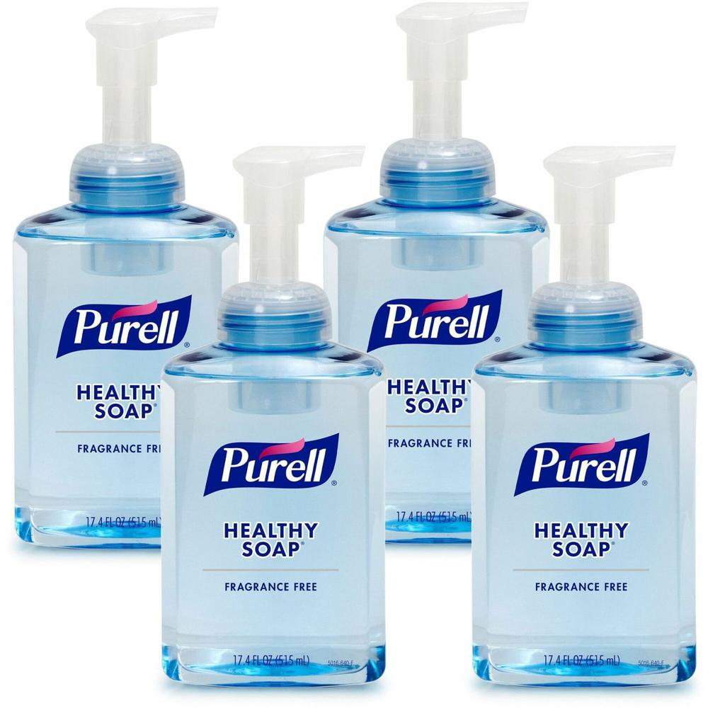PURELL&reg; HEALTHY SOAP Gentle & Free Foam - 1.09 lb - Pump Dispenser - Dirt Remover, Kill Germs - Hand, Skin - Moisturizing - Clear - Phthalate-free, Paraben-free, Non-irritating, Non-foaming, Fragr. Picture 1