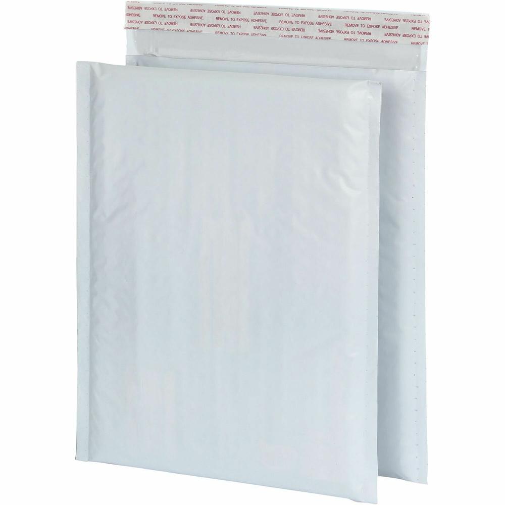 Quality Park Poly Bubble Mailers - Bubble - 8 1/2" Width x 11" Length - Strip - Poly - 25 / Box - White. Picture 1