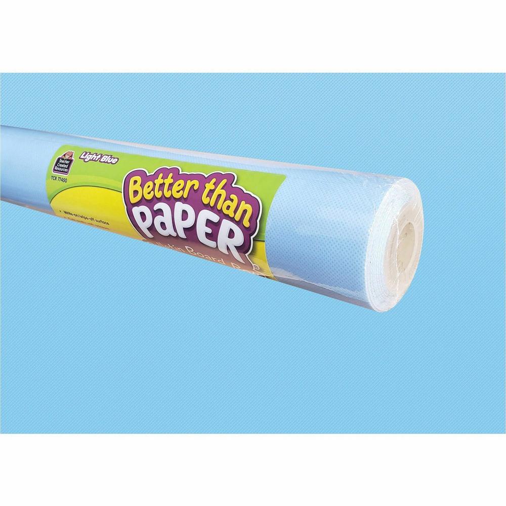 Teacher Created Resources Better Than Paper Board Roll - Bulletin Board, Classroom - 48"Width x 12 ftLength - 1 Roll - Light Blue. Picture 1