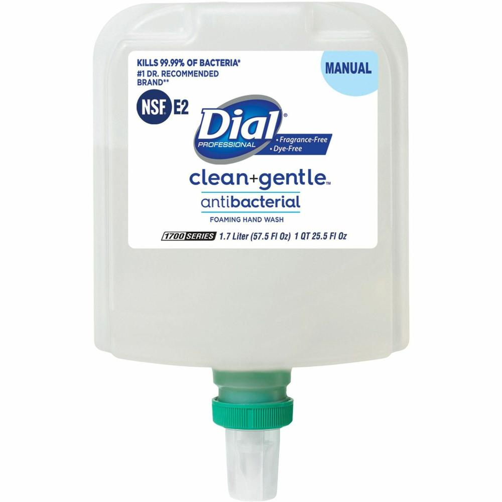 Dial 1700 Refill Clean+ Foaming Hand Wash - Fragrance-free ScentFor - Hand - Antibacterial - White - Dye-free, Hygienic, Odor Neutralizer - 1 Each. Picture 1