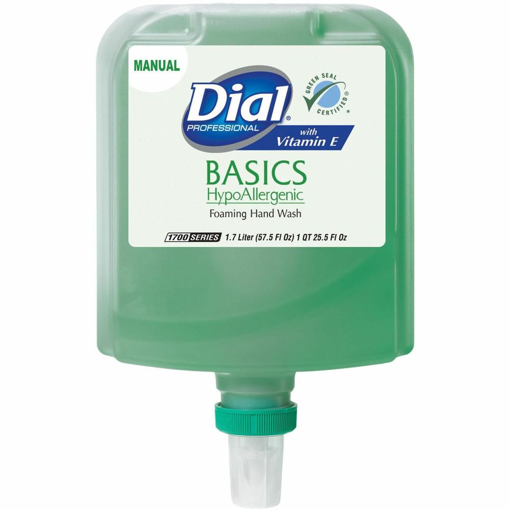 Dial 1700 Manual Refill Foaming Handwash - Fragrance-free ScentFor - Hand - Antibacterial - Green - 1 Each. Picture 1