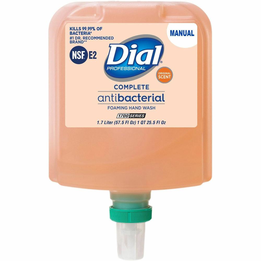 Dial Antibacterial Foaming Hand Wash - Original ScentFor - 57.5 fl oz (1700 mL) - Hand - Antibacterial - Orange - 1 Each. Picture 1