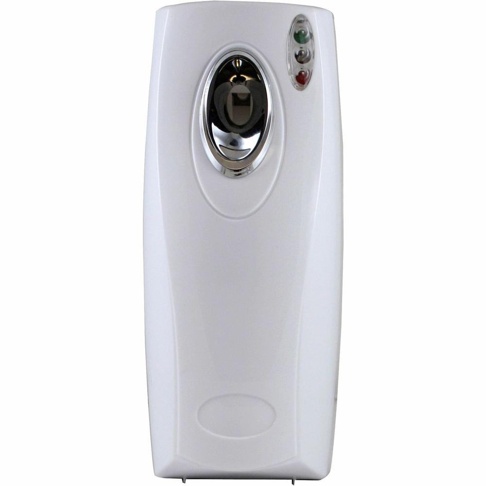 Claire Metered Air Freshener Dispenser - 0.13 Hour, 0.25 Hour, 0.50 Hour - Wall - 2 x C Battery - 1 Each - White. Picture 1