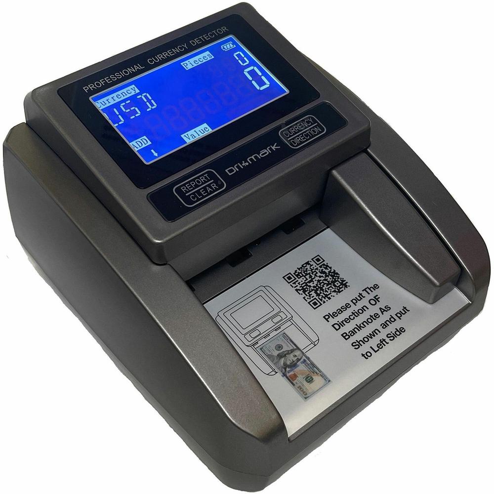 Dri Mark BillScan5 Counterfeit Detector Machine - Magnetic Ink, Infrared, Watermark, Dimension - 1 Second - Black - 1 Each. Picture 1