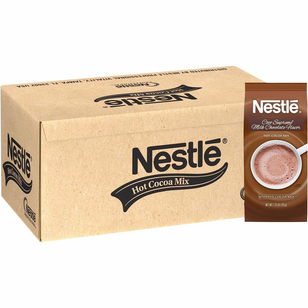 Nestle Coco Supreme Hot Cocoa Mix - 1.75 lb - Bag - 12 / Carton. Picture 1