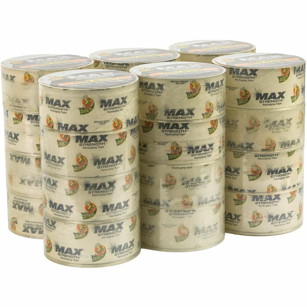 Duck Max Strength Packaging Tape - 54.60 yd Length x 1.88" Width - Damage Resistant - For Packaging, Shipping, Moving, Storage, Box, Home, Office, Project, Sealing - 24 / Pack - Clear. Picture 1