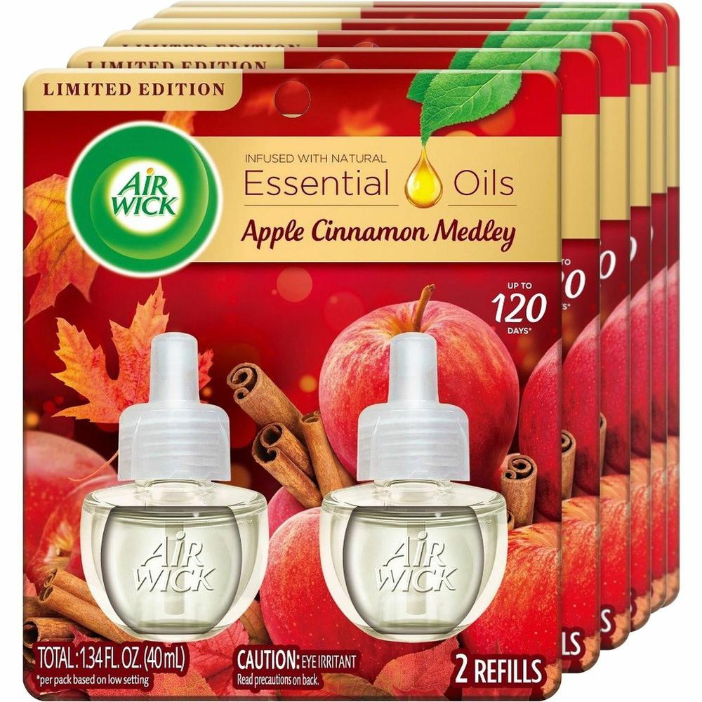 Air Wick Apple Scented Oil - Oil - 0.6 fl oz (0 quart) - Apple Cinnamon Medley - 60 Day - 6 / Carton - Long Lasting. Picture 1