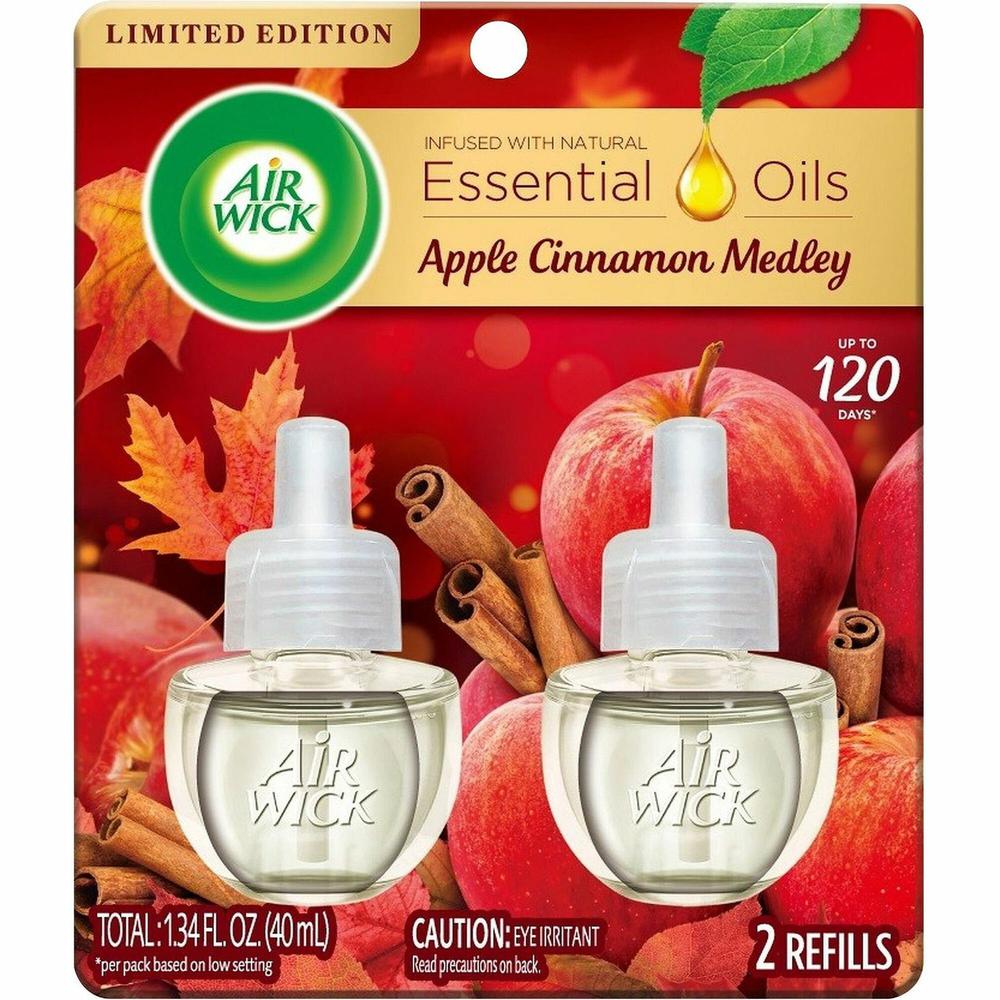 Air Wick Apple Scented Oil - Oil - 0.6 fl oz (0 quart) - Apple Cinnamon Medley - 60 Day - 1 Pack - Long Lasting. Picture 1