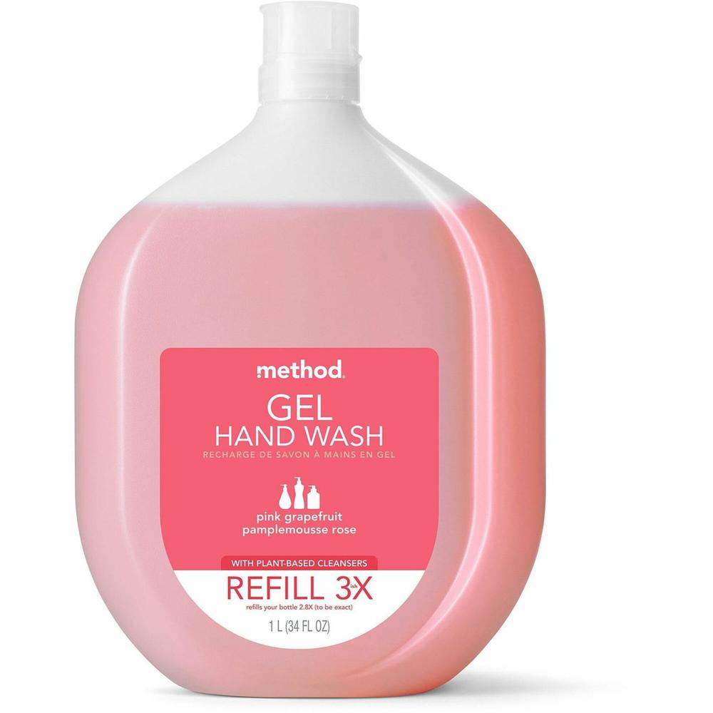 Method Pink Grapefruit Gel Hand Wash - Pink Grapefruit ScentFor - Bottle Dispenser - Hand - Light Pink - Refillable, Cruelty-free, Paraben-free, Phthalate-free - 1 Each. Picture 1