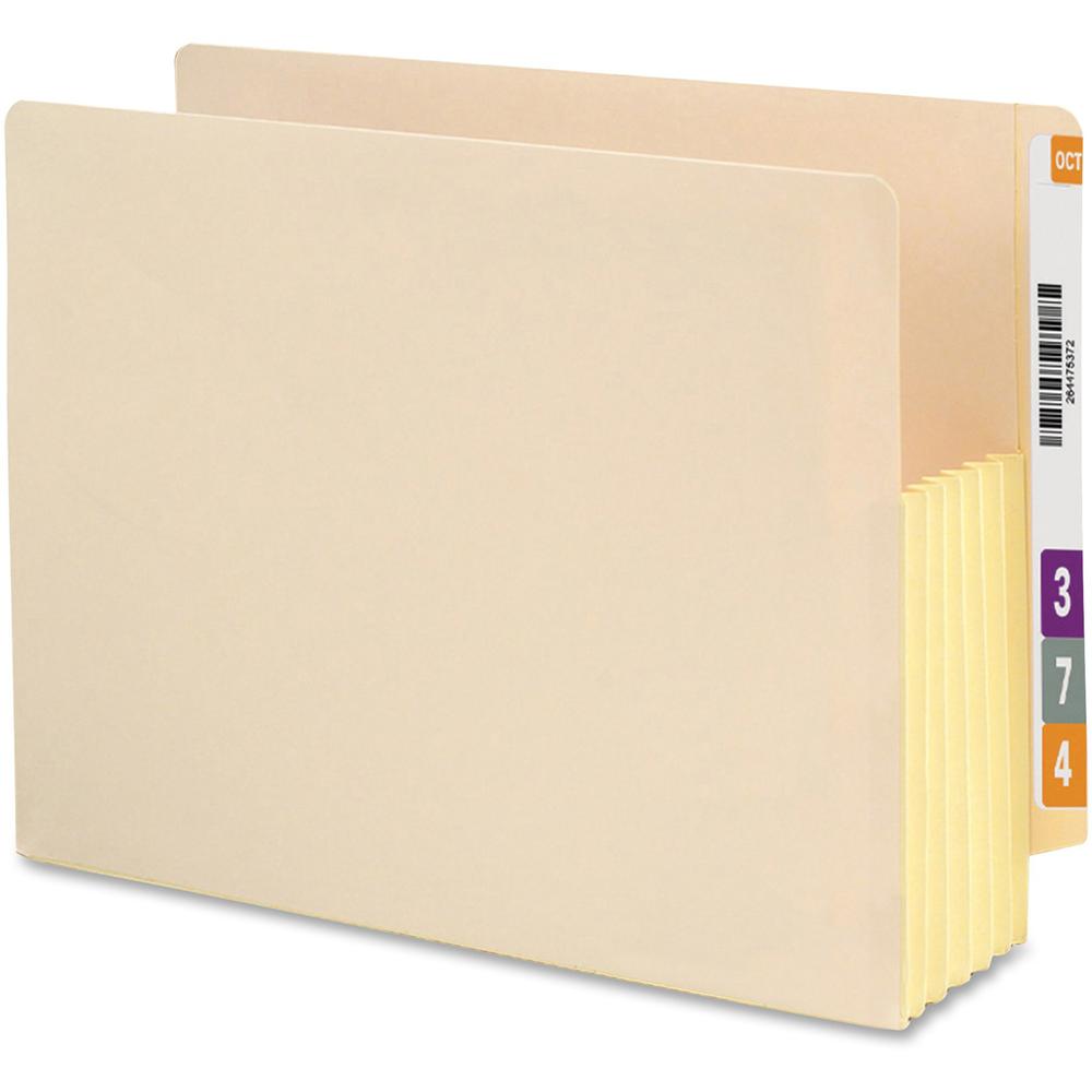 Smead End Tab File Pocket, Reinforced Straight-Cut Tab, 5-1/4" Expansion, Fully-Lined Gusset, Letter Size, Manila, 10 per Box (75174) - 8 1/2" x 11" - 1200 Sheet Capacity - 5 1/4" Expansion - Manila -. Picture 1