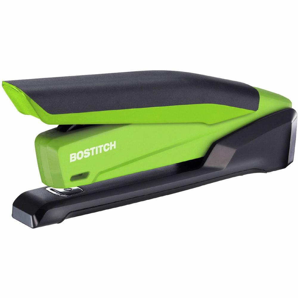 Bostitch InPower Spring-Powered Antimicrobial Desktop Stapler - 20 Sheets Capacity - 210 Staple Capacity - Full Strip - 1 Each - Green. Picture 1