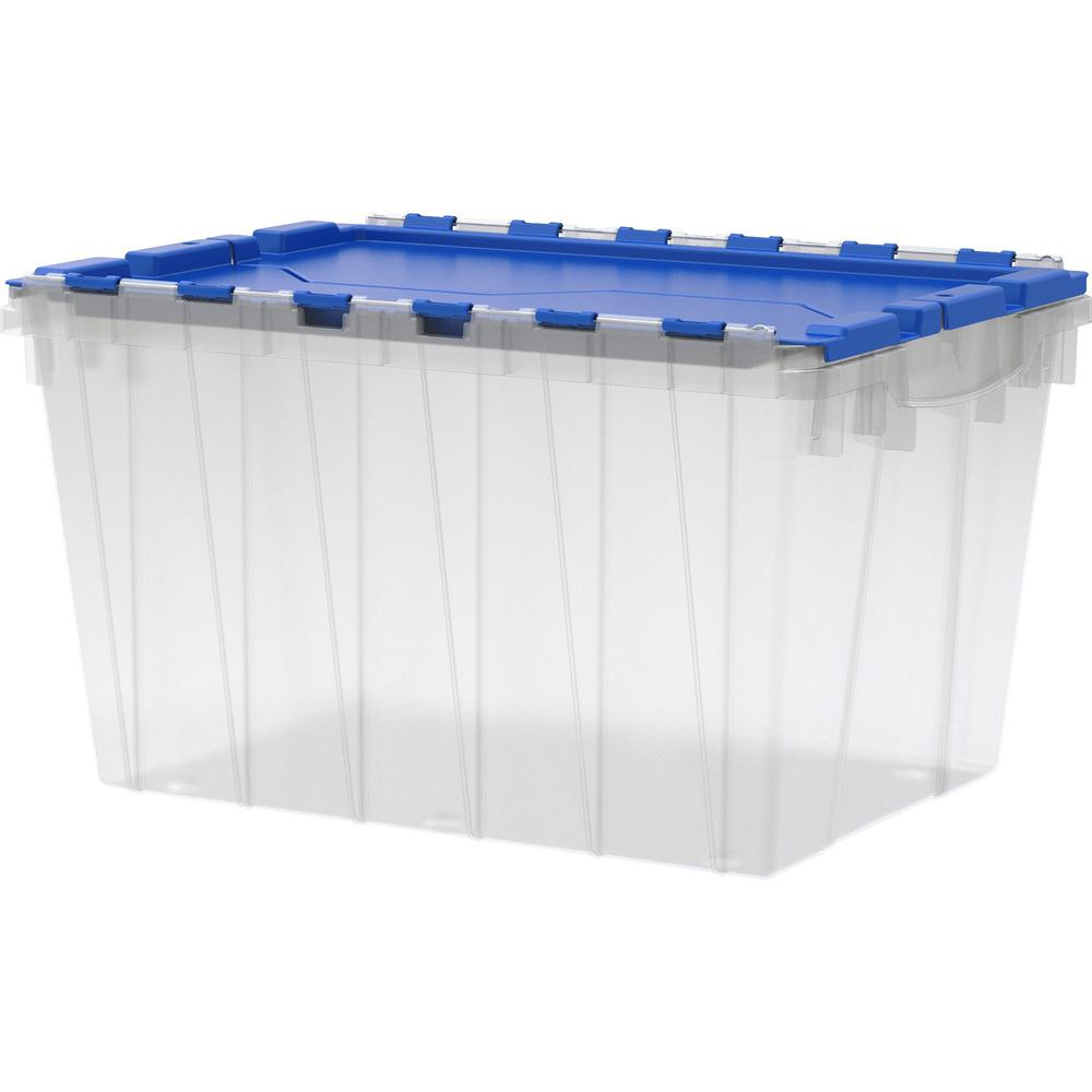 Akro-Mils KeepBox Container with Attached Lid - External Dimensions: 21.5" Length x 15" Width x 12.5" Height - 12 gal - Hinged Closure - Clear - For Apparel - 1 Each. Picture 1