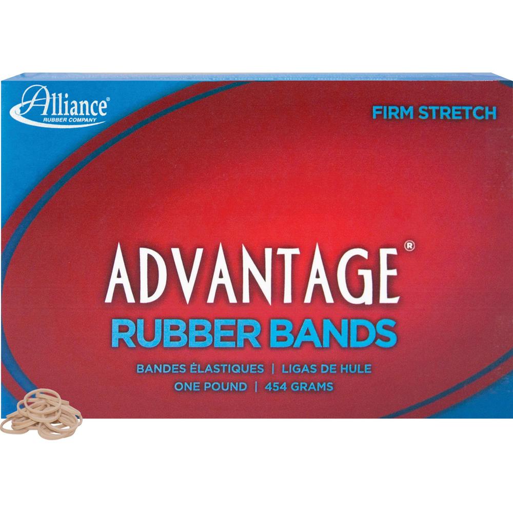 Alliance Rubber 26085 Advantage Rubber Bands - Size #8 - Approx. 5200 Bands - 7/8" x 1/16" - Natural Crepe - 1 lb Box. Picture 1
