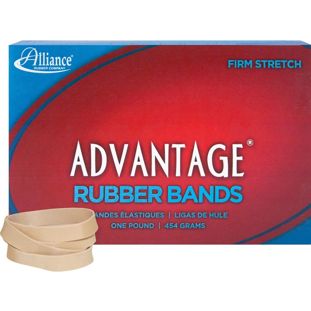Alliance Rubber 26845 Advantage Rubber Bands - Size #84 - Approx. 150 Bands - 3 1/2" x 1/2" - Natural Crepe - 1 lb Box. Picture 1