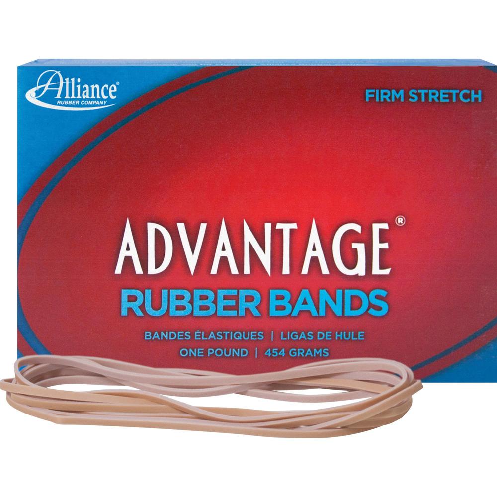 Alliance Rubber 27405 Advantage Rubber Bands - Size #117B - Approx. 200 Bands - 7" x 1/8" - Natural Crepe - 1 lb Box. Picture 1