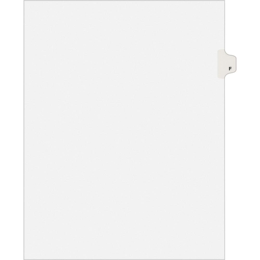 Avery&reg; Individual Legal Exhibit Dividers - Avery Style - 25 x Divider(s) - Printed Tab(s) - Character - F - 1 Tab(s)/Set - 8.5" Divider Width x 11" Divider Length - Letter - White Paper Divider - . Picture 1
