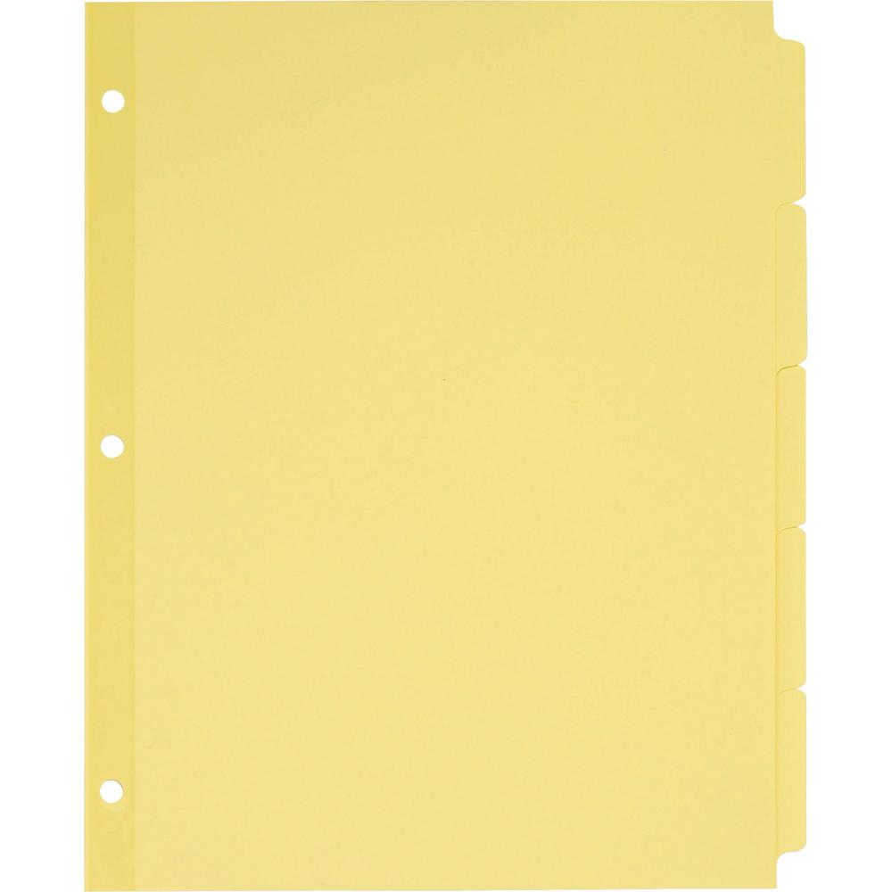 Avery&reg; Plain Tab Write-On Dividers - 5 x Divider(s) - Write-on Tab(s) - 5 Tab(s)/Set - 8.5" Divider Width x 11" Divider Length - Letter - Paper Divider - Buff Tab(s) - Recycled - Reinforced, Non-l. Picture 1