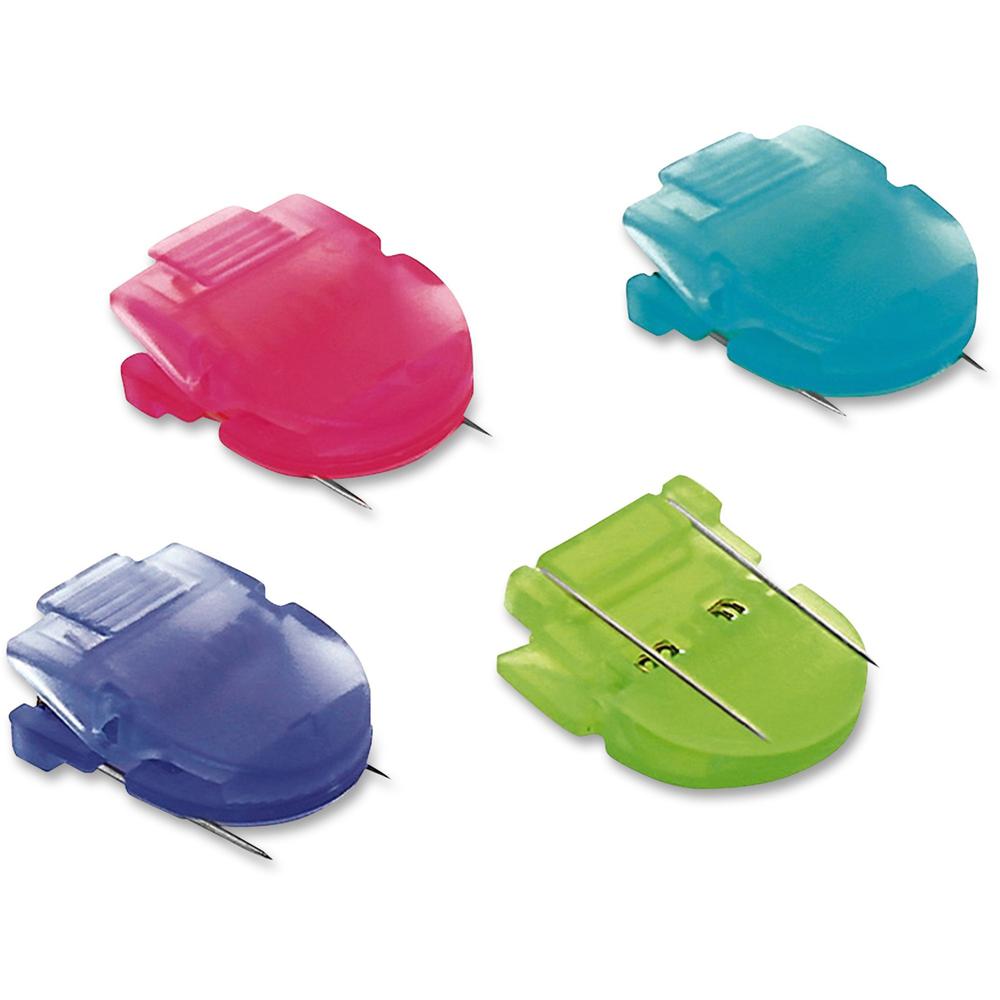 Advantus Brightly Colored Panel Wall Clips - Standard - 40 Sheet Capacity - 20 / Box - Assorted - Plastic. Picture 1