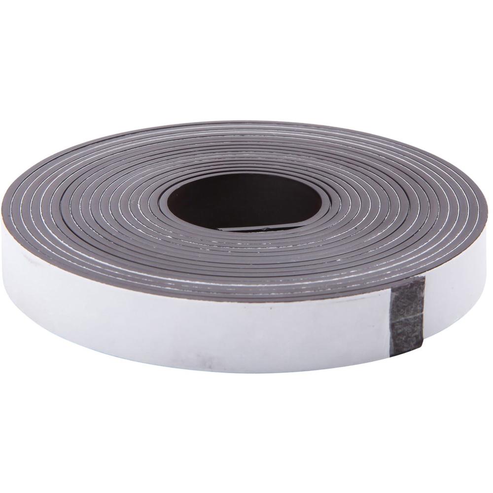 Zeus Magnetic Tape - 10 ft Length x 0.50" Width - Magnet - Adhesive Backing - For Sign, Photo - 1 / Roll - Black. Picture 1