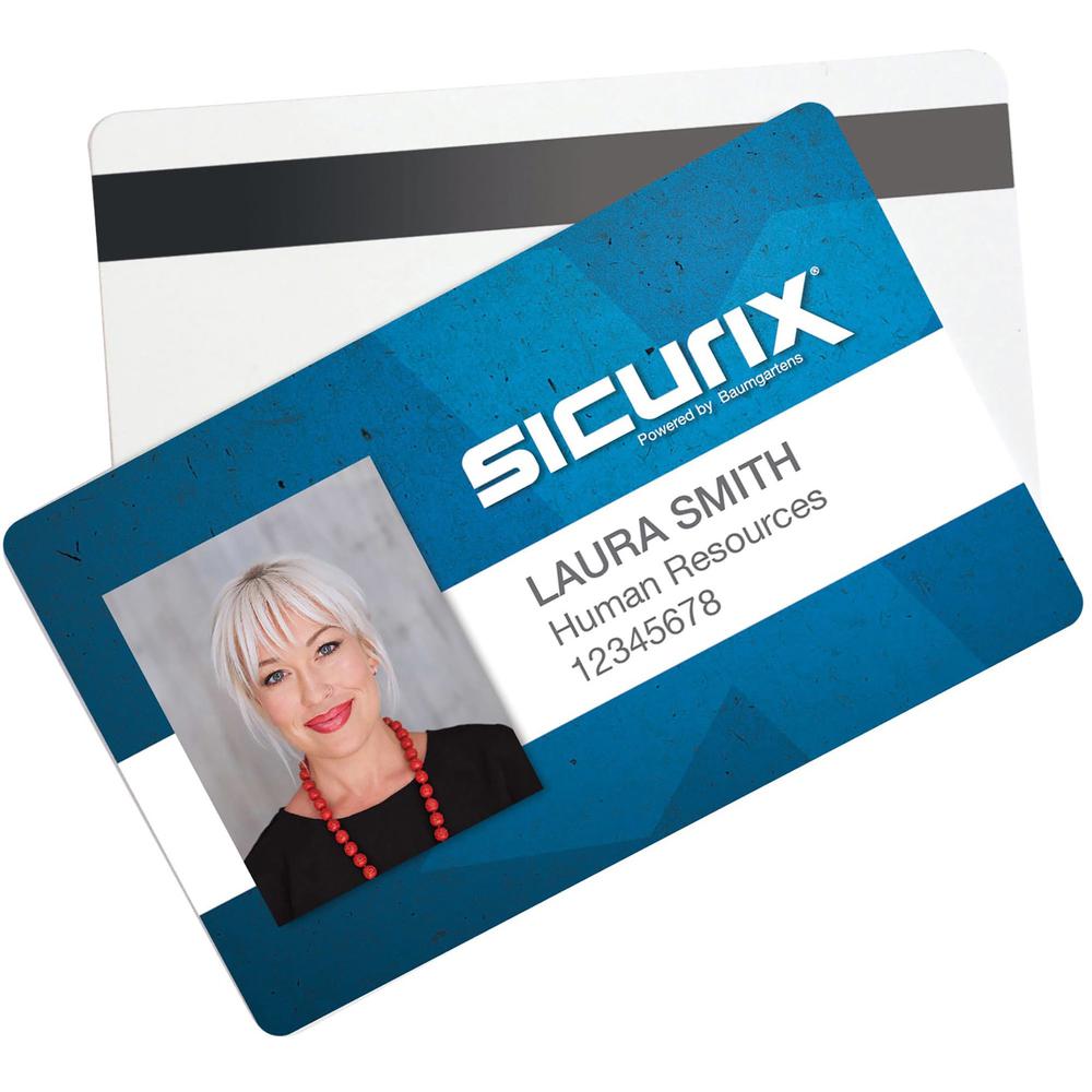 SICURIX PVC ID Card - 2.12" x 3.37" Length - 100 - White. Picture 1