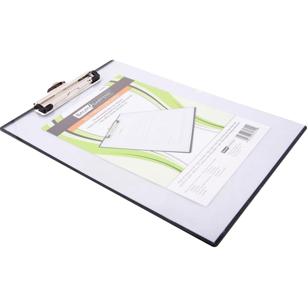 Mobile OPS Quick Reference Clipboard - Storage for Sheet - 9" x 12" - Low-profile - Vinyl - Clear - 1 Each. Picture 1