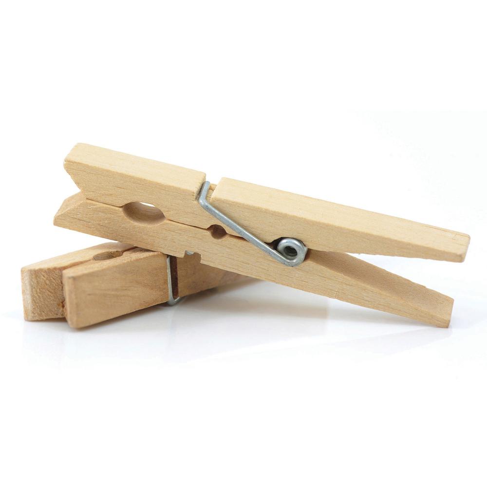 Creativity Street Natural Spring Clothespins - 3.4" Length - 50 / Pack - Natural. Picture 1