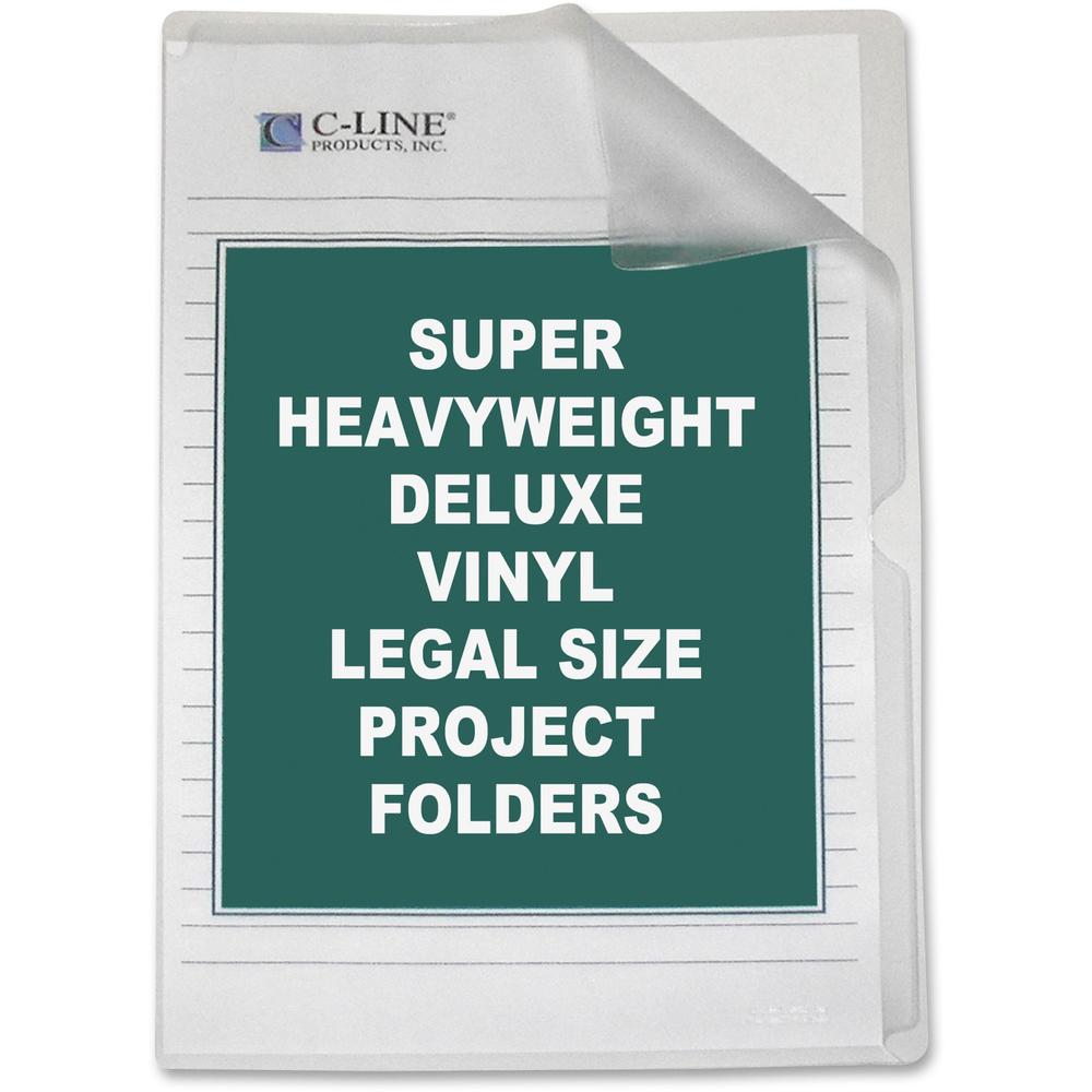 C-Line Deluxe Vinyl Project Folders - Legal Size, Non-glare, 14 x 8-1/2, 50/BX, 62139. The main picture.