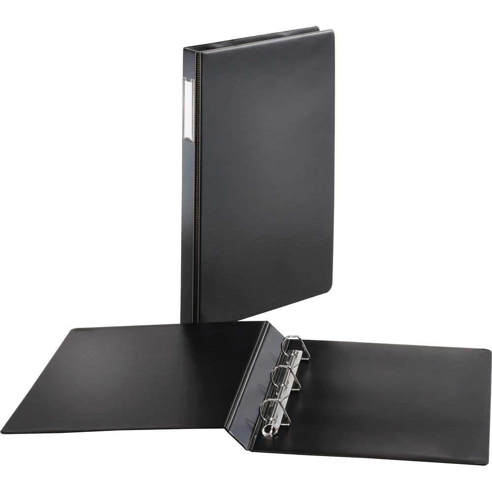 Cardinal Legal-size Slant-D Binders - 1" Binder Capacity - Legal - 8 1/2" x 14" Sheet Size - 240 Sheet Capacity - 5/8" Spine Width - 3 x D-Ring Fastener(s) - Vinyl - Black - 1.29 lb - Recycled - Label. The main picture.