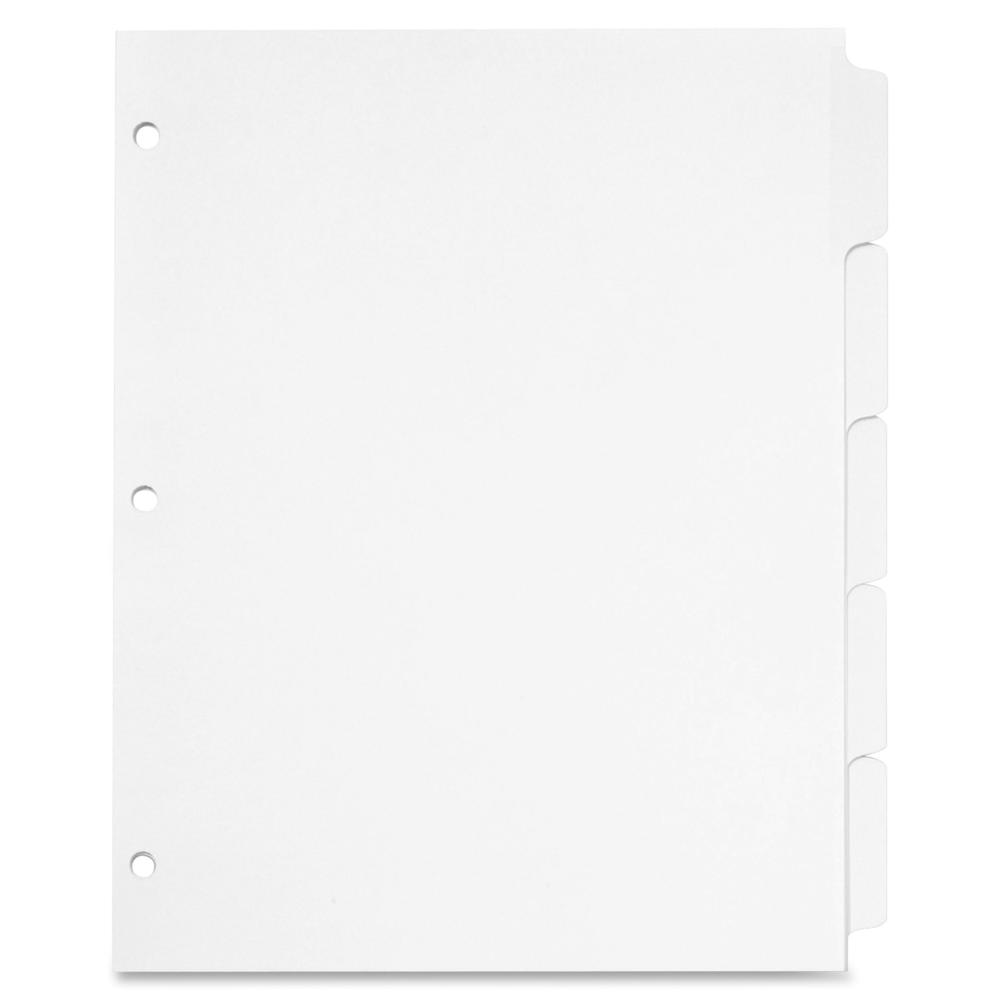 Cardinal Write 'N Erase Mylar Tab Dividers - 5 x Divider(s) - Write-on Tab(s) - 5 Tab(s)/Set - 9" Divider Width x 11" Divider Length - Letter - 8.50" Width x 11" Length - White Divider - White Mylar T. The main picture.