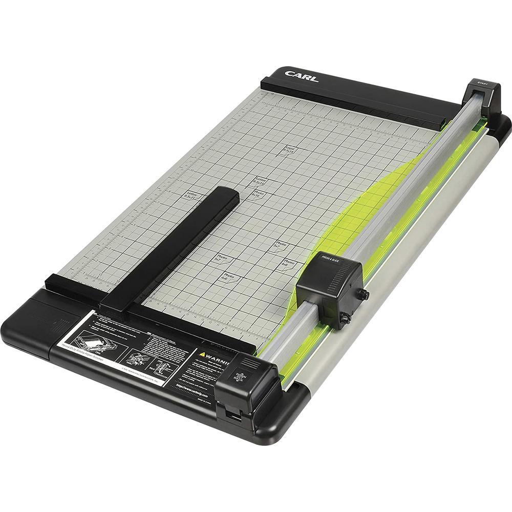 CARL Heavy-Duty Metal Base 18" Paper Trimmer - 1 x Blade(s)Cuts 36Sheet - 18" Cutting Length - Straight, Perforated Cutting - 0.8" Height x 14" Width - Metal Base, Acrylonitrile Butadiene Styrene (ABS. Picture 1