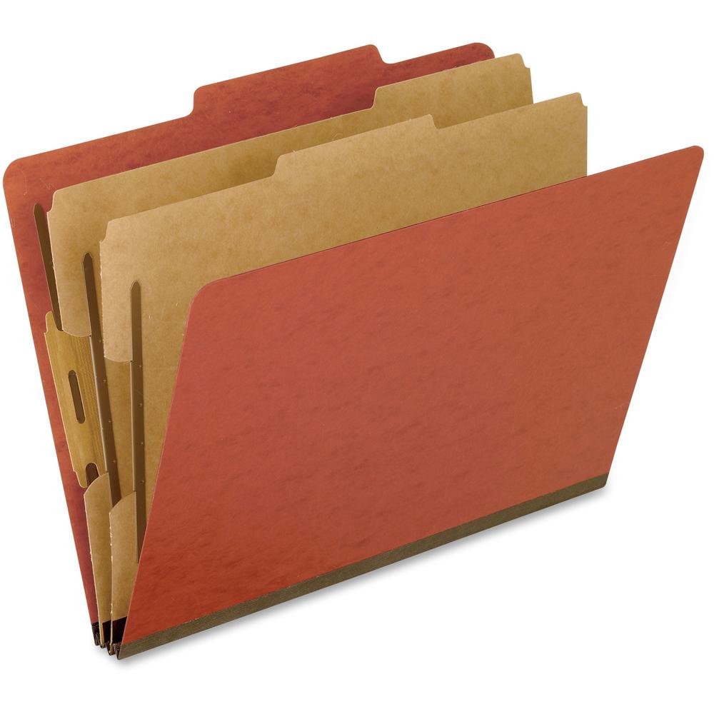 Pendaflex 2/5 Tab Cut Letter Recycled Classification Folder - 8 1/2" x 11" - 2" Expansion - 4 Fastener(s) - 2" Fastener Capacity for Folder, 1" Fastener Capacity for Divider - 2 Divider(s) - Pressboar. Picture 1