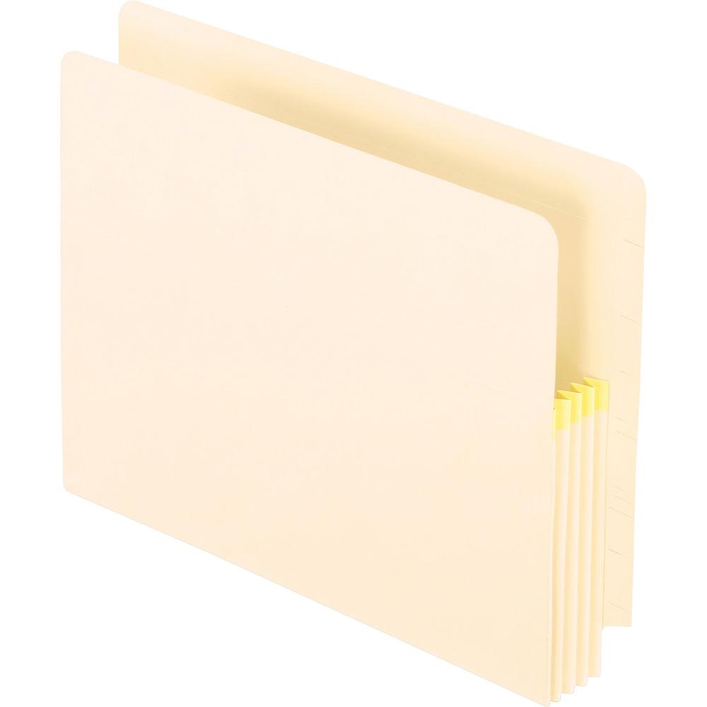 Pendaflex Letter Recycled File Pocket - 8 1/2" x 11" - 3 1/2" Expansion - Manila - Manila - 10% Recycled - 25 / Box. Picture 1