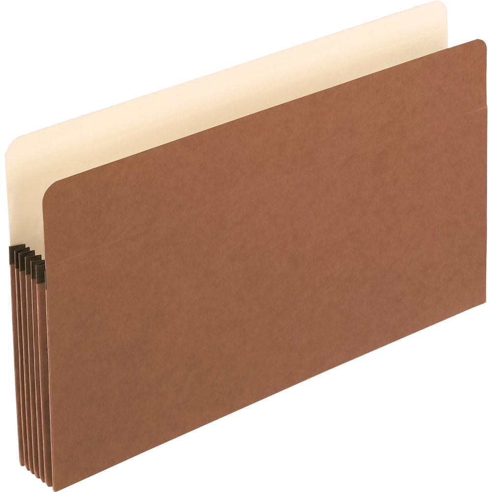 Pendaflex Legal Recycled Expanding File - 8 1/2" x 14" - 5 1/4" Expansion - Manila, Tyvek, Red Fiber - 30% Recycled - 10 / Box. Picture 1
