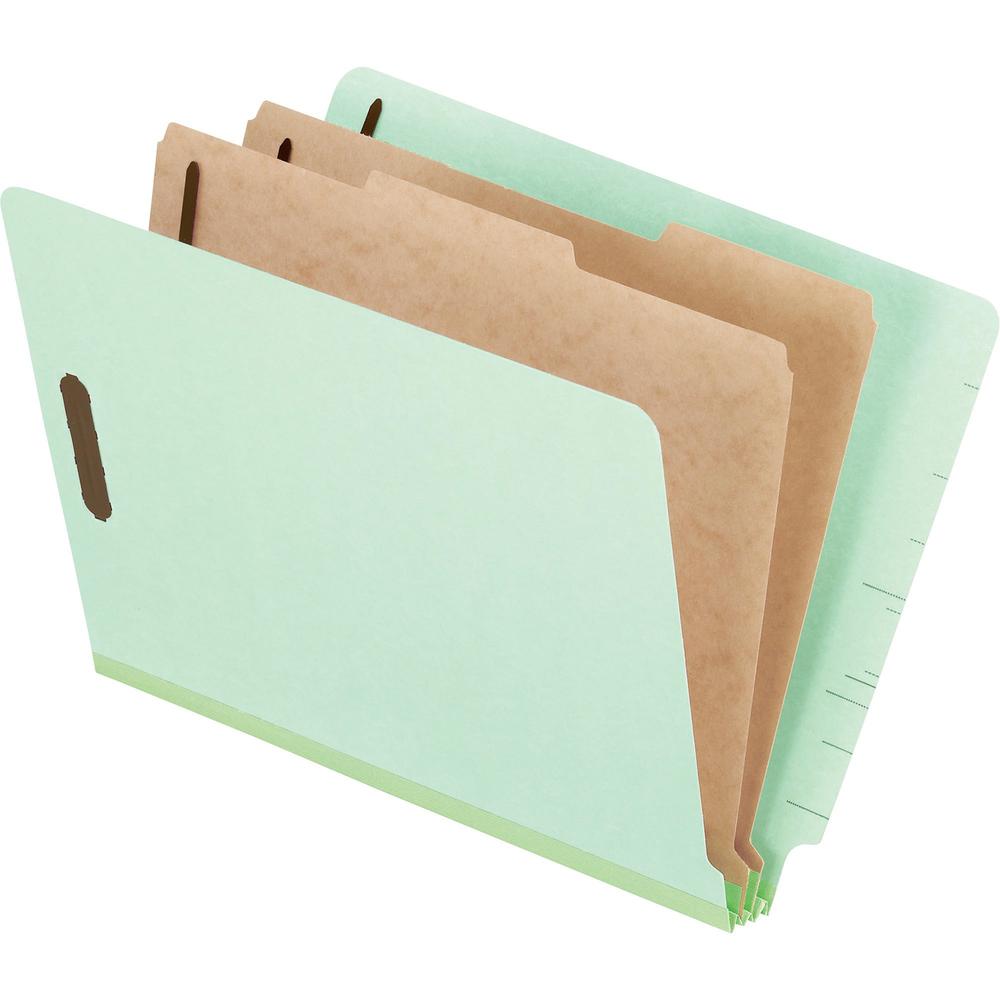 Pendaflex Letter Recycled Classification Folder - 8 1/2" x 11" - 2" Expansion - 6 Fastener(s) - 2" Fastener Capacity for Folder, 1" Fastener Capacity for Divider - 2 Divider(s) - Pressboard - Light Gr. The main picture.