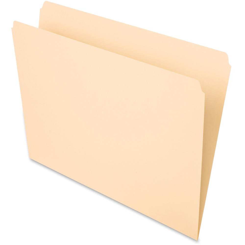 Pendaflex Essentials Letter Recycled Top Tab File Folder - 8 1/2" x 11" - 3/4" Expansion - Manila - Manila - 10% Recycled - 100 / Box. Picture 1