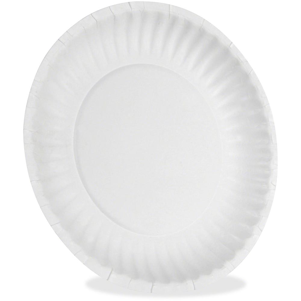 Dixie 6" Uncoated Paper Plates by GP Pro - 500 / Pack - 6" Diameter - White - 2 / Carton. Picture 1