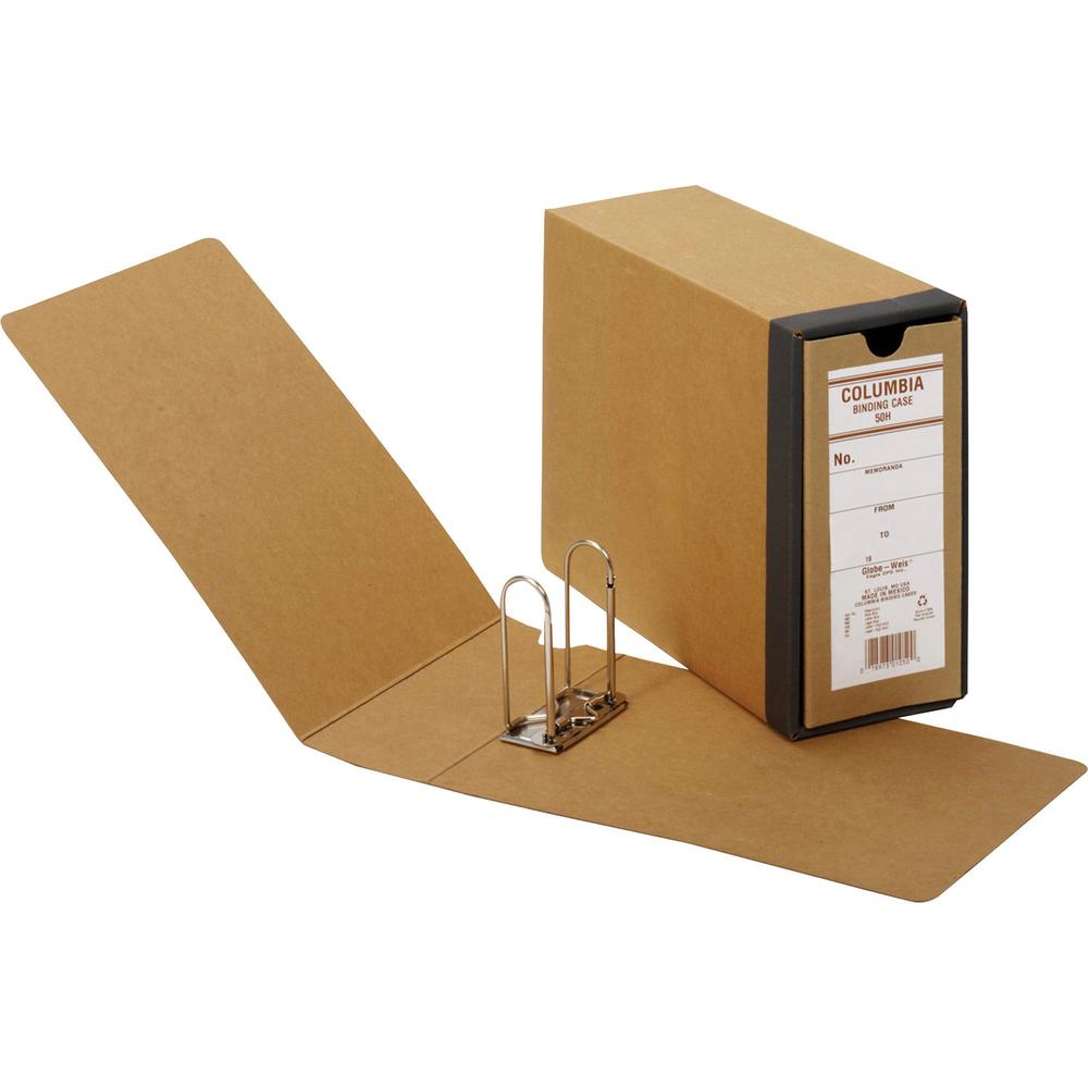 Pendaflex Columbia Binding Cases - External Dimensions: 4.6" Width x 12.9" Depth x 9.5"Height - Media Size Supported: Letter - Fiberboard, Kraft - Brown - For Document - Recycled - 1 Each. Picture 1